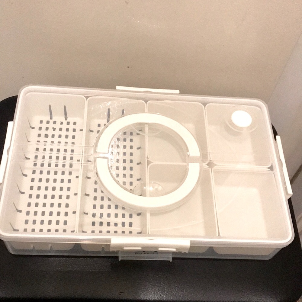 Galanova White 6 Tray Plastic Snackable Storage Organizer